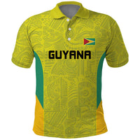 Golden Jaguars Football Custom Polo Shirt Proud of Guyana - Wonder Print Shop