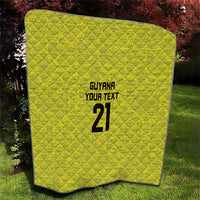 Golden Jaguars Football Custom Quilt Proud of Guyana - Wonder Print Shop