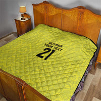 Golden Jaguars Football Custom Quilt Proud of Guyana - Wonder Print Shop