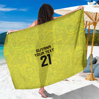 Golden Jaguars Football Custom Sarong Proud of Guyana - Wonder Print Shop