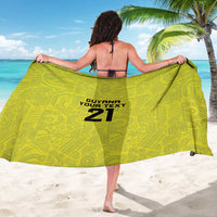 Golden Jaguars Football Custom Sarong Proud of Guyana - Wonder Print Shop