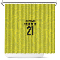 Golden Jaguars Football Custom Shower Curtain Proud of Guyana - Wonder Print Shop