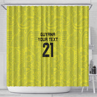 Golden Jaguars Football Custom Shower Curtain Proud of Guyana - Wonder Print Shop