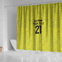 Golden Jaguars Football Custom Shower Curtain Proud of Guyana - Wonder Print Shop
