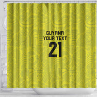 Golden Jaguars Football Custom Shower Curtain Proud of Guyana - Wonder Print Shop