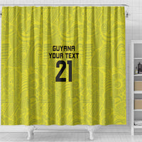 Golden Jaguars Football Custom Shower Curtain Proud of Guyana - Wonder Print Shop