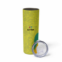 Golden Jaguars Football Custom Skinny Tumbler Proud of Guyana - Wonder Print Shop