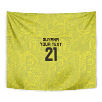 Golden Jaguars Football Custom Tapestry Proud of Guyana - Wonder Print Shop