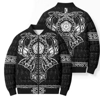 Vikings from Yorkshire Bomber Puffer Jacket Black Spirit of Jorvik - Wonder Print Shop