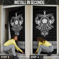 Vikings from Yorkshire Door Cover Black Spirit of Jorvik - Wonder Print Shop