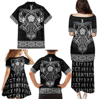 Vikings from Yorkshire Family Matching Puletasi and Hawaiian Shirt Black Spirit of Jorvik - Wonder Print Shop