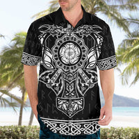 Vikings from Yorkshire Hawaiian Shirt Black Spirit of Jorvik - Wonder Print Shop