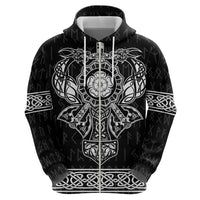 Vikings from Yorkshire Hoodie Black Spirit of Jorvik - Wonder Print Shop