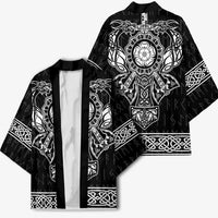 Vikings from Yorkshire Kimono Black Spirit of Jorvik - Wonder Print Shop