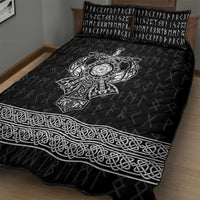 Vikings from Yorkshire Quilt Bed Set Black Spirit of Jorvik - Wonder Print Shop