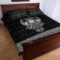 Vikings from Yorkshire Quilt Bed Set Black Spirit of Jorvik - Wonder Print Shop