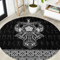 Vikings from Yorkshire Round Carpet Black Spirit of Jorvik - Wonder Print Shop