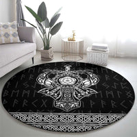 Vikings from Yorkshire Round Carpet Black Spirit of Jorvik - Wonder Print Shop
