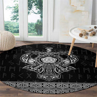 Vikings from Yorkshire Round Carpet Black Spirit of Jorvik - Wonder Print Shop