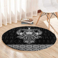 Vikings from Yorkshire Round Carpet Black Spirit of Jorvik - Wonder Print Shop