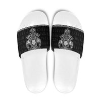 Vikings from Yorkshire Slide Sandals Black Spirit of Jorvik - Wonder Print Shop