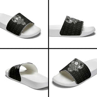 Vikings from Yorkshire Slide Sandals Black Spirit of Jorvik - Wonder Print Shop