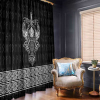Vikings from Yorkshire Window Curtain Black Spirit of Jorvik - Wonder Print Shop