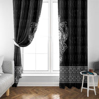 Vikings from Yorkshire Window Curtain Black Spirit of Jorvik - Wonder Print Shop