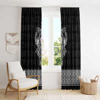 Vikings from Yorkshire Window Curtain Black Spirit of Jorvik - Wonder Print Shop