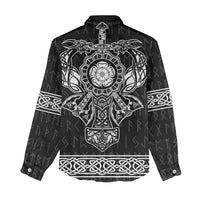 Vikings from Yorkshire Women Casual Shirt Black Spirit of Jorvik - Wonder Print Shop