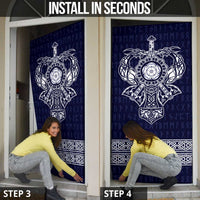 Vikings from Yorkshire Door Cover Blue Spirit of Jorvik - Wonder Print Shop