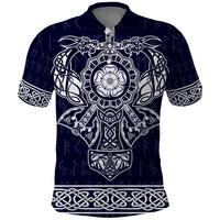 Vikings from Yorkshire Polo Shirt Blue Spirit of Jorvik - Wonder Print Shop