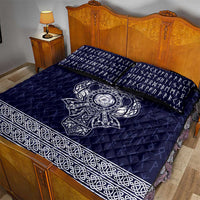 Vikings from Yorkshire Quilt Bed Set Blue Spirit of Jorvik - Wonder Print Shop