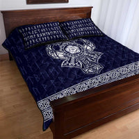 Vikings from Yorkshire Quilt Bed Set Blue Spirit of Jorvik - Wonder Print Shop