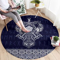 Vikings from Yorkshire Round Carpet Blue Spirit of Jorvik - Wonder Print Shop