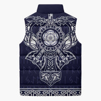 Vikings from Yorkshire Sleeveless Puffer Jacket Blue Spirit of Jorvik - Wonder Print Shop