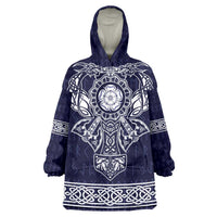 Vikings from Yorkshire Wearable Blanket Hoodie Blue Spirit of Jorvik - Wonder Print Shop