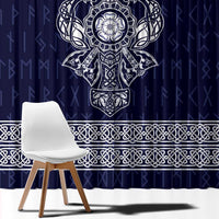 Vikings from Yorkshire Window Curtain Blue Spirit of Jorvik - Wonder Print Shop