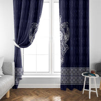 Vikings from Yorkshire Window Curtain Blue Spirit of Jorvik - Wonder Print Shop