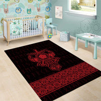 Vikings from Yorkshire Area Rug Red Spirit of Jorvik - Wonder Print Shop