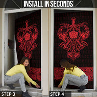 Vikings from Yorkshire Door Cover Red Spirit of Jorvik - Wonder Print Shop