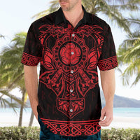 Vikings from Yorkshire Hawaiian Shirt Red Spirit of Jorvik - Wonder Print Shop