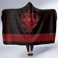 Vikings from Yorkshire Hooded Blanket Red Spirit of Jorvik - Wonder Print Shop