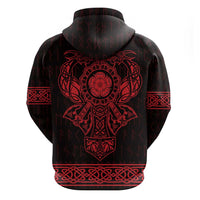 Vikings from Yorkshire Hoodie Red Spirit of Jorvik - Wonder Print Shop