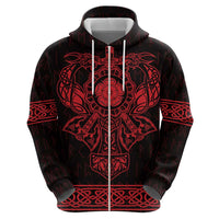 Vikings from Yorkshire Hoodie Red Spirit of Jorvik - Wonder Print Shop
