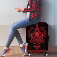 Vikings from Yorkshire Luggage Cover Red Spirit of Jorvik - Wonder Print Shop
