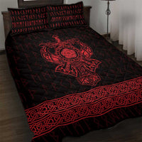 Vikings from Yorkshire Quilt Bed Set Red Spirit of Jorvik - Wonder Print Shop