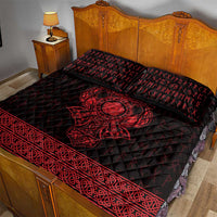 Vikings from Yorkshire Quilt Bed Set Red Spirit of Jorvik - Wonder Print Shop
