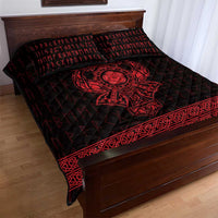 Vikings from Yorkshire Quilt Bed Set Red Spirit of Jorvik - Wonder Print Shop