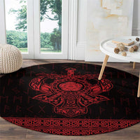 Vikings from Yorkshire Round Carpet Red Spirit of Jorvik - Wonder Print Shop